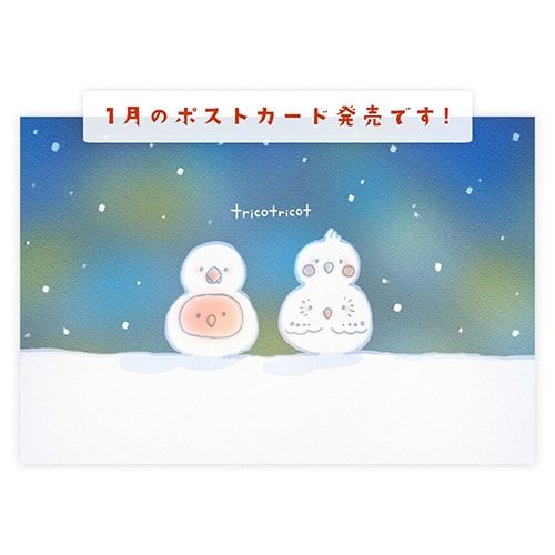 もちまるず1月のポストカード発売です！