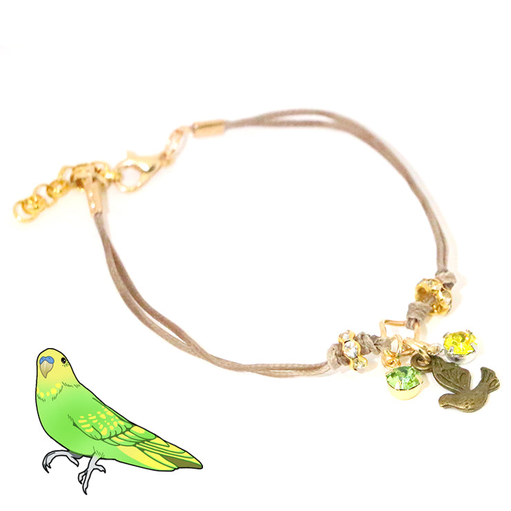 ブレスレット(3) セキセイインコ グリーン系カラー