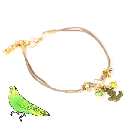 ブレスレット(3) セキセイインコ グリーン系カラー