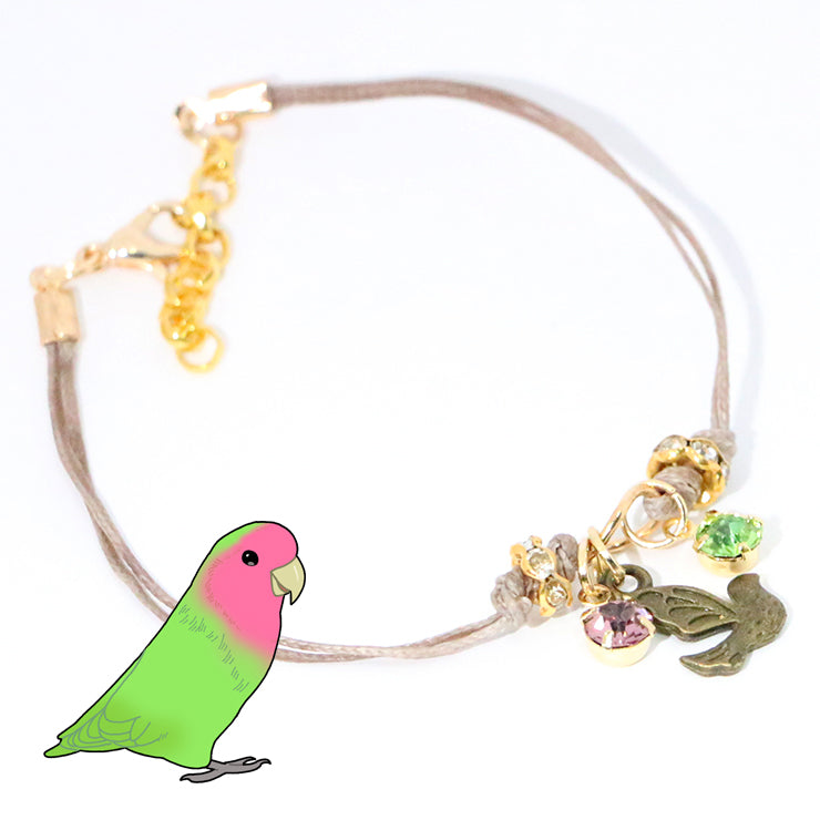 ブレスレット(5) コザクラインコ グリーン系カラー