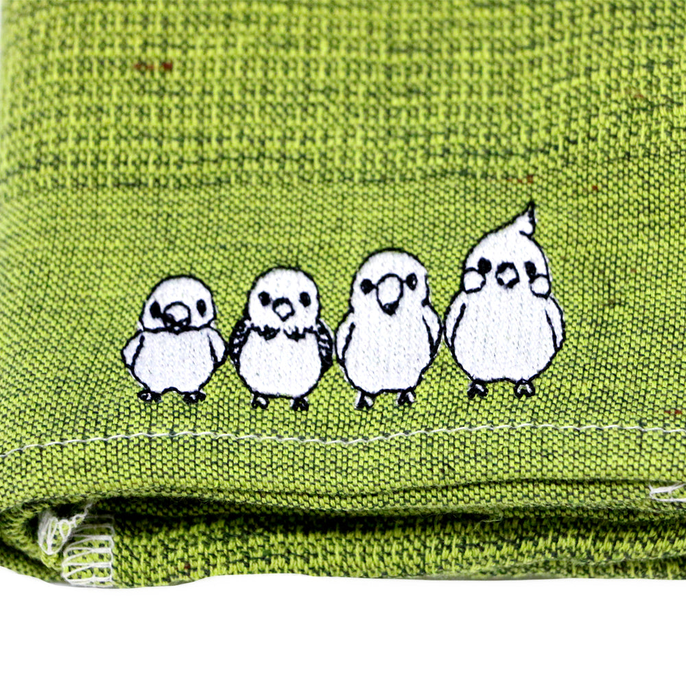 MOKU ハンカチ（当店オリジナル♪ことりの刺繍入り）